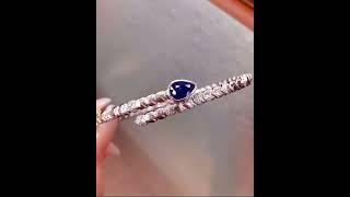 天然皇家蓝宝石1.05克拉 钻石0.3克拉 #手镯 #蓝宝石 #jewelry