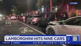 Lamborghini driver crashed into 9 cars in Brooklyn