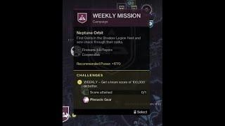 when 100k points weekly story mission