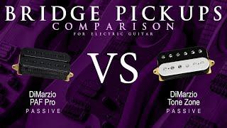 DiMarzio PAF PRO vs TONE ZONE - Passive Bridge Guitar Pickup Comparison Tone Demo