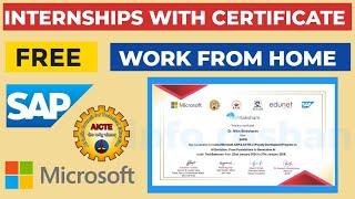 Microsoft SAP free internship with certificate online | Internship 2025 | Work From Home Internships