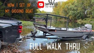 My Fish Gigging Set Up | Jon Boat Build | River Gigging Series