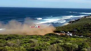 Western Australian shark attack victim taken to hospital by helicopter