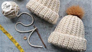HOW TO CROCHET this Easy and Beautiful Hat | Easy/Fast crochet hat/beanie for beginners|Ribbed hat