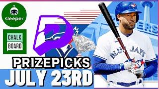 MLB PRIZEPICKS | CHALKBOARD | SLEEPER | PROP PICKS | TUESDAY | 7/23/2024 | MLB BETTING | BET PROPS