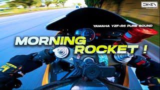 MORNING ROCKET ! Pure Screaming Sound | Yamaha R6 + SC Project CRT ASMR [4K]