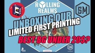 Unboxing Rolling Realms by Stonemaier Games - Best BG under 20$?