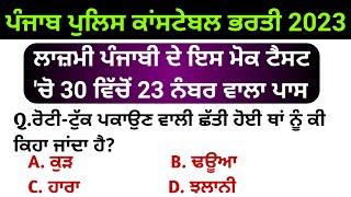 Constable punjabi paper test | punjab police constable exam preparation | Punjab police