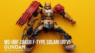 Gunpla Build: MS-06F ZAKUII F-TYPE SOLARI (RFV)- Requiem for Vengeance – Relaxing Model Kit Assembly