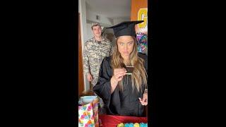 Military brother surprises his sister on her graduation day 