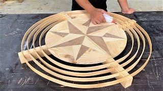 Amazing Creative and Ingenious Woodworking Design // Create A Unique Round Table From Wood Strips