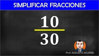 Simplificar fracciones 10/30