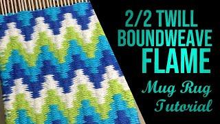 Boundweave flame pattern | Mug Rug Tutorial 10