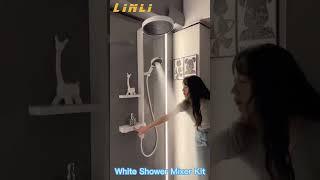 China Sanitary Ware Suppliers | LINLI White Exposed Shower Mixer Kit Factory #shorts #bathroomshower