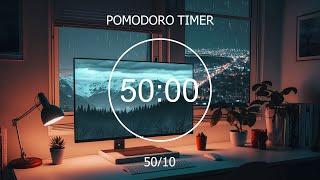 50/10 Pomodoro Study with Me ︎ Pomodoro Timer 50x4 ︎ Early Morning in a Forest • Focus Station