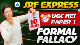 UGC NET Paper 1 Logical Reasoning | Formal Fallacy by Aditi Mam | Paper 1 in 10 Mins