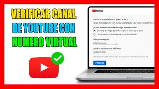 Como verificar Canal de Youtube con NUMERO VIRTUAL[Activar en vivos y miniatura personalizada] 2024