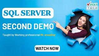 SQL Server Second Demo | 27th May 2025 | Vinay Tech