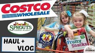 #COSTCO & SPROUTS Haul +Vlog || LARGE Family Shopping || The Family Fudge