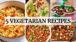 5 Easy Vegetarian Recipes (Healthy Mediterranean Diet Recipes!)