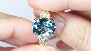 Santa Maria Aquamarine Ring at 4.71 carats by Kat Florence KF07576