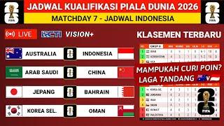 Jadwal Timnas - Indonesia vs Australia 2024 - Klasemen Kualifikasi Piala Dunia 2026 Terbaru