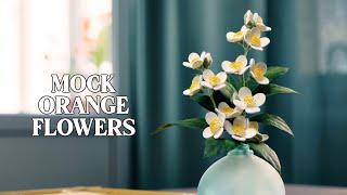 Mock Orange Flowers from Paper - Relaxing Art - Paper Crafts