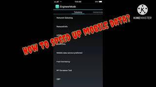 How to Speedup mobile data using Engineering mode?