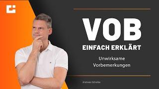 VOB einfach erklärt: Drei unwirksamen Vorbemerkungen, die dich im Projekt benachteiligen