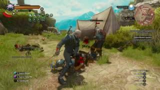 The Witcher 3: Melee + Alchemy Build Against Mont Crane Hanse Base Bandits