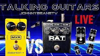 Talking Guitars MXR Distortion + vs. RAT Distortion - Battle of the Classics! #guitarshow 11/13/24