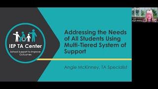 Addressing the Needs of All Students Using Multi-Tiered System of Support