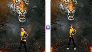 Tiger Photo Editing Concept  || Picsart Photo Editing || Picsart Editing New Style - Xyaa Edits 