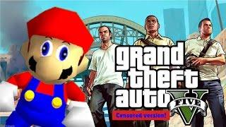 Grand Theft Mario - If Mario was in...GTA V (Censored version)