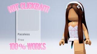 *REAL WAY* TO BE FACELESS ON ROBLOX FOR FREE (2024 Tutorial)