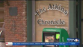 Vandals destroy Atkins Chronicle newspaper stand for quarters