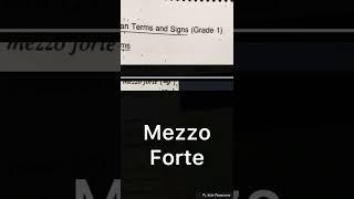 MEZZO FORTE (mf) Performance Direction  Classical Music ABRSM Grade 1 Piano Theory #shorts