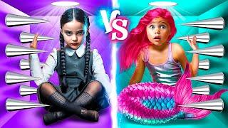 LES DÉFIS LES PLUS EXTRÊMES de Mercredi Addams ! Sirène vs Mercredi Addams !