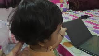 Giving Arnav a haircut at home (18/07/2020) (22 months old)