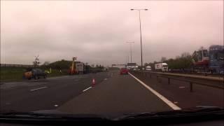 Lorry Fire on A1 Motorway Shuts 3 Lanes