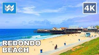 Walking tour of Redondo Beach Pier in South Bay, Los Angeles, California 【4K】