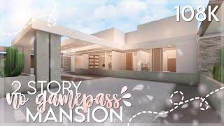 2 Story No Gamepass Modern Mansion | Bloxburg Speedbuild