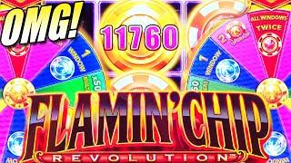 NEW FLAMIN' CHIP WONDER 4 REVOLUTION BIG BONUS WIN TIMBER WOLF GOLD CASINO SLOT MACHINE ARISTOCRAT