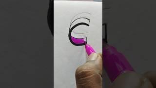 Drawing Floating C letter  #art #alphabet #colorfulletters