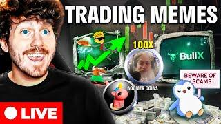 LIVE TRADING ON A BLOODY SUNDAY! LIVE TRADING MEMECOINS! TRADING MEME COINS! SOLANA MEME COINS 100X