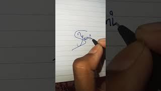 Yasmin name signature design ️, comment what should I do next#shorts #aioartandcraft #viral #art