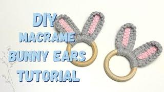 Macrame Bunny Ears Tutorial, Easter Decoration, Napkin holder