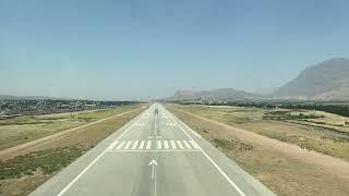 FOKKER F100 APPROACH AND LANDING ON RUNWAY 29 OF KHORAMABAD AIRPORT AT WARM AND SUNNY DAY.(OITL/ADU)