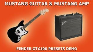 MUSTANG Amp with MUSTANG Guitar / Fender GTX100 Presets Demo