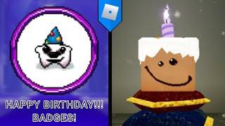 HOW TO GET HAPPY BIRTHDAY!!! BADGES in Untitled Sandbox Game (ROBLOX)